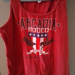 Arcadia Red Rodeo Graphic Tank Top